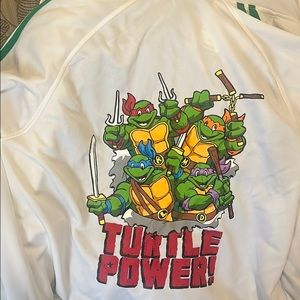 White ninja Turtle track jacket hoodie. Brand new